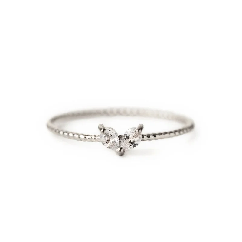 Tiny Pear Heart Ring