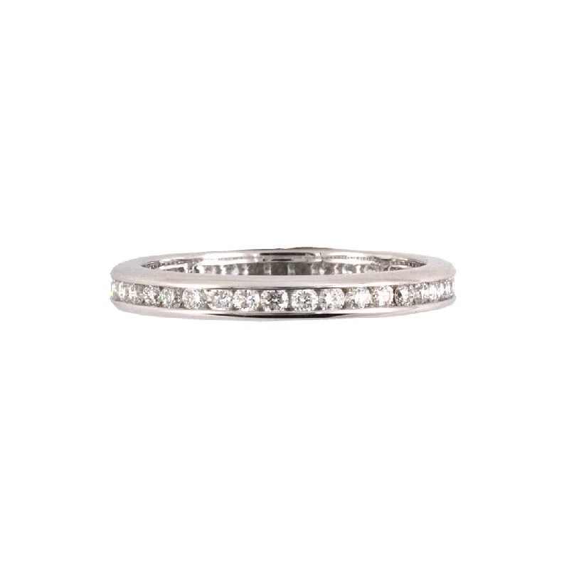 Diamond Channel-Set White Gold Eternity Ring