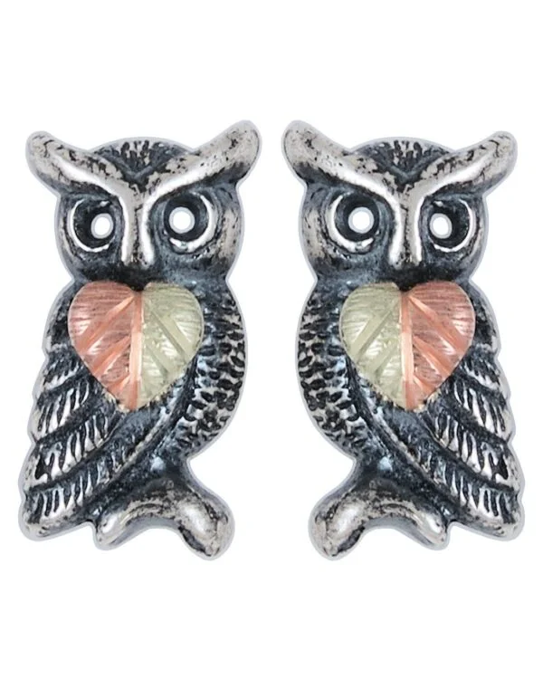 Black Hills Gold Owl Earrings