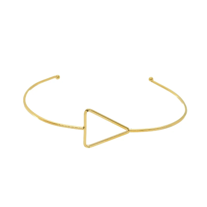 SB245A "Triangle" Design 18K Gold Plated Bracelet