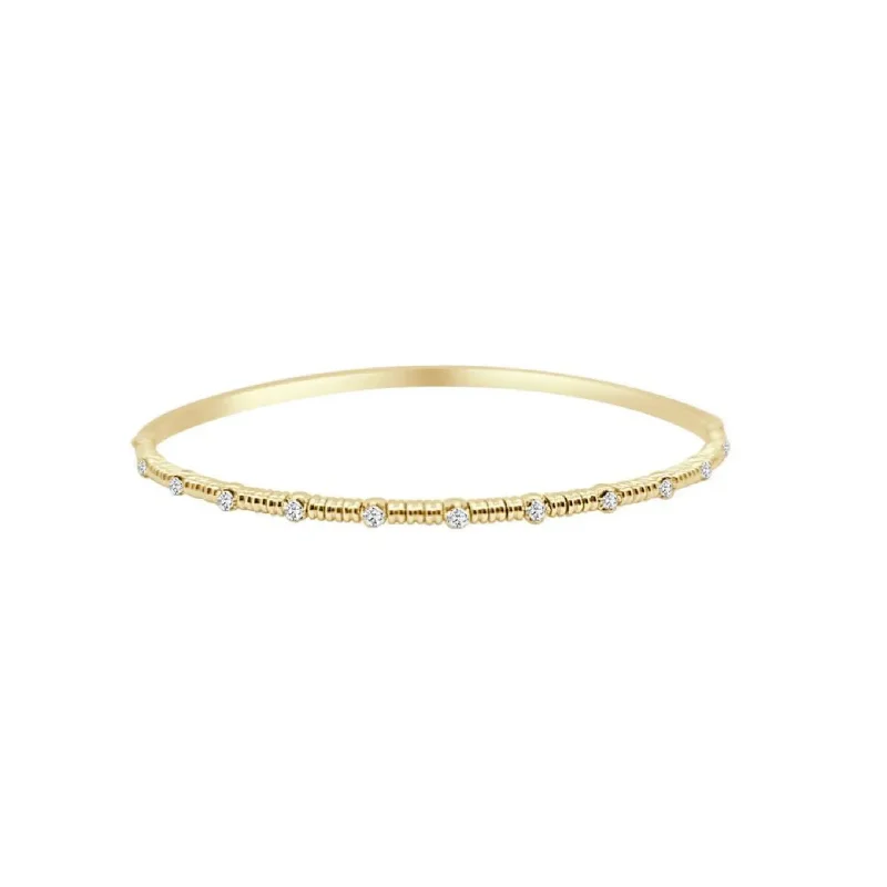 Spaced Diamond Flexible Bangle