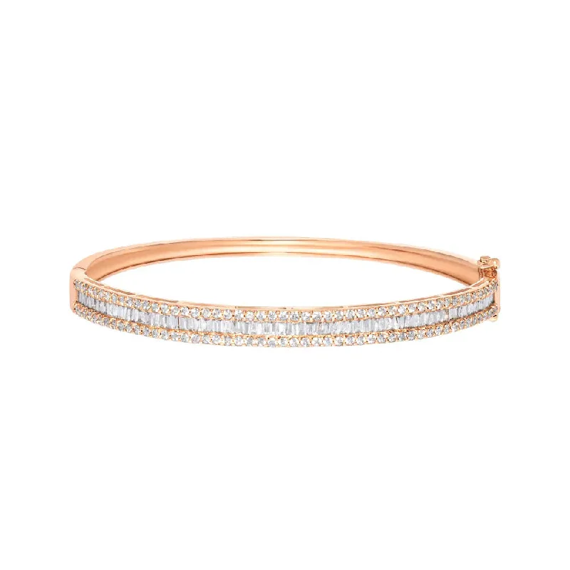 Triple Row Diamond Bangle